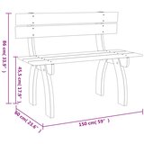  Vrtna klupa 150 cm od impregnirane borovine | shoptok.hr