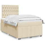 Maison Chic Box spring postelja - Vzmetna postelja z vzmetnico krem 120x200 cm blago SL24064, (21879939) | Shoptok.si
