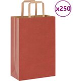  Papirnate vrećice 250 kom s ručkama crvene 21x11x31 cm | shoptok.hr