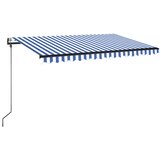 Tenda na automatsko uvlačenje 400 x 350 cm plavo-bijela | shoptok.hr