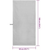  Sportski Ručnici 2 pcs Siva 100 x 50 cm Poliester i poliamid | shoptok.hr