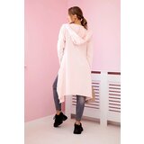 Kesi Long hooded cardigan light powder pink | shoptok.hr