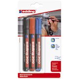 Marker permanentni 1,5-3mm okrugli vrh Edding 300/3boje blister | Shoptok.si