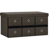  Zložljiva klop za shranjevanje temno rjava 76x38x38 cm, (20772367) | Shoptok.si