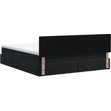  Krevet s od storage s uzglavljem Crna 160 x 200 cm Baršun | shoptok.hr