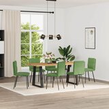 vidaXL Jedilni stoli 6 kosov svetlo zelen žamet, (21822612) | Shoptok.si