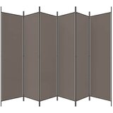 Sobna pregrada s 6 panela antracit 300x200 cm od tkanine | shoptok.hr
