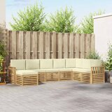  Set vanjskih sofa 8 pcs Bijela i krem 306 x 187,5 x 73 cm | shoptok.hr