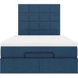  Otomanski krevet s madracem i LED plavi 120x200 cm tkanine | shoptok.hr