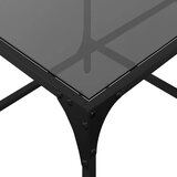  Stolić za kavu s crnom staklenom površinom 98,5x50x40 cm čelik | shoptok.hr