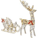  Reindeer vuče saonice LOVIISA 450 LED lampica Topla bijela | shoptok.hr