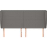  Uzglavlje s ušima tamnosivo 183x23x118/128 cm od tkanine | shoptok.hr