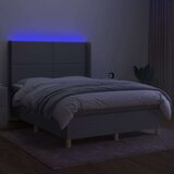  Box spring postelja z vzmetnico LED sv. siva 140x200 cm blago, (20725547) | Shoptok.si