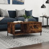 vidaXL Klubska mizica dimljeni hrast 90x50x40 cm inženirski les Cene