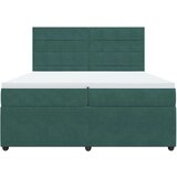  Krevet s oprugama i madracem tamnozeleni 200x200 cm baršunasti | shoptok.hr