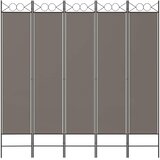 Sobna pregrada s 5 panela antracit 200x220 cm od tkanine | shoptok.hr