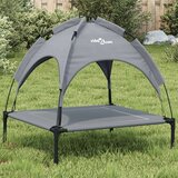 vidaXL Pasja postelja s streho antracit oxford tkanina in jeklo | Shoptok.si