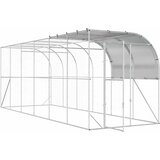  Kavez za piletinu uz zid Srebrna 600 x 200 x 215 cm | shoptok.hr