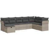 Maison Chic Seti vrtnega pohištva - Vrtna garnitura - Vrtni pohištvo set 8-delna z blazinami sv. siv poli ratan, (21798481) | Shoptok.si