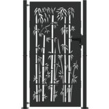 vidaXL Vrtna vrata Drugo Črna 105 x 200 cm Jeklo s prašnim premazom | Shoptok.si