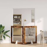  Vrata za pse z stojali 2 pcs Dimljen hrast 100 x 100 cm, (5000232680) | Shoptok.si