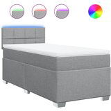 The Living Store Box spring postelja z vzmetnico svetlo siva 90x200 cm blago - Box Spring Postelja, (21521084) | Shoptok.si