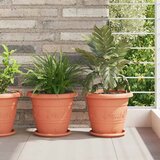  Okrugla saksija za cveće 6 pcs Crvena cigla Ø 26 x 21.5 cm | shoptok.hr