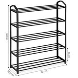 Modern Home Polica za obuću Metal 5 (XJ53K BLACK) | ePonuda.com