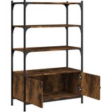  Knjižna omara 3-nadstropna dim. hrast 70x30x109,5 cm inž. les | Shoptok.si