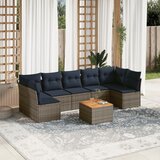 vidaXL 8-dijelni set vrtnih sofa od poliratana s jastucima sivi | shoptok.hr