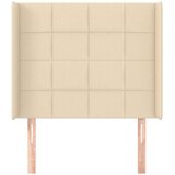  Uzglavlje s ušima krem 103x16x118/128 cm od tkanine | shoptok.hr