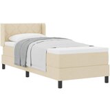 vidaXL Postelja boxspring z vzmetnico z vzmetnico krema 80 x 200 cm, (5000126159) | Shoptok.si