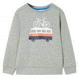  Dječja topla majica svijetla kaki prošarana 104 | shoptok.hr