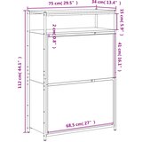 Ormarić za cipele boja hrasta 75x34x112 cm konstruirano drvo | shoptok.hr