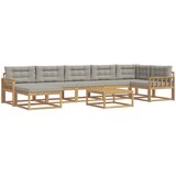  Set vanjskih sofa 8 kom. Bijela i svjetlosiva | shoptok.hr