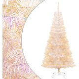  Umjetno božićno drvce s obojenim vrhovima bijelo 180 cm PVC | Shoptok.si