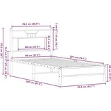 vidaXL Posteljni okvir brez vzmetnice hrast 80x200 cm inženirski les | Shoptok.si