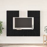 vidaXL Set TV komoda s policom s pohranom s vratima 6 pcs Crni hrast 80 x 30 x 30 cm | shoptok.hr