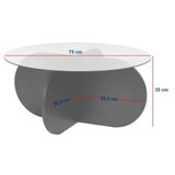 Hanah home Klub sto Aeris, 75x35x75 cm, Crno-sivi | Eponuda.ba