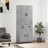  Visoka komoda siva betona 69,5x34x180 cm od konstruiranog drva Slike