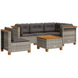  The Living Store Vrtna sedežna garnitura 6-delna z blazinami siv poli ratan - Vrtna Sedežna Garniture, (21455121) | Shoptok.si