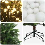  Umjetno božićno drvce s kuglicama 150 cm 150 LED lampica | shoptok.hr