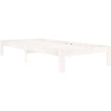 Okvir za krevet od masivne borovine bijeli 90 x 200 cm | shoptok.hr