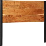 vidaXL Naglavna deska 120 cm trden akacijev les in železo | Shoptok.si