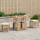  Vrtni set za objed s jastukom 3 pcs Prirodna i Bijela | shoptok.hr