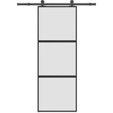 vidaXL Klizna vrata s priborom 76 x 205 cm kaljeno staklo i aluminij | shoptok.hr