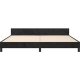  Posteljni okvir z vzglavjem črn 200x200 cm žamet, (20904986) | Shoptok.si
