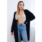 Kesi Włoski Cardigan with pockets and sleeve patch navy blue Cijene
