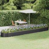 vidaXL Povišena vrtna gredica od čelika 507x100x36 cm antracit Cijene