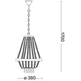 Ideal Lux led kristalni luster na lancu caesar 6xG9/3W/230V prečnik 38 cm hrom | Eponuda.com